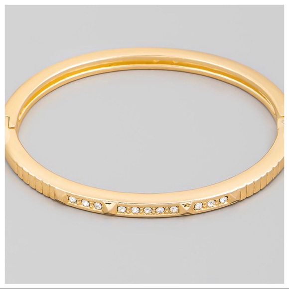 abulous Parisian Studded Diamonds Love Bangle Bracelet - Picture 5 of 5